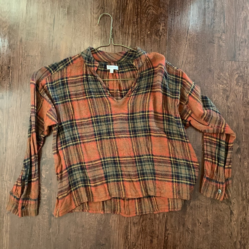 Madewell Plaid Popover Shirt